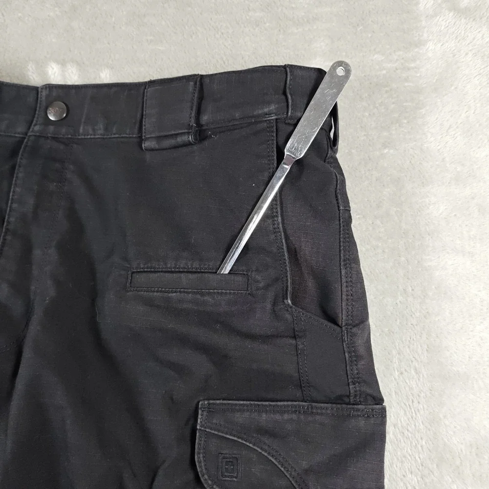 5.11 Tactical Cargo Pants Mens 34x29 Black Cotton Canvas Heavy Duty Utility